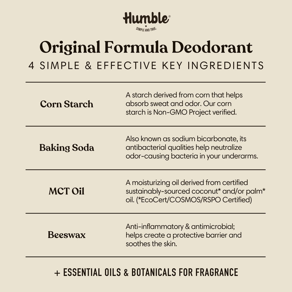 Smooth application image showcasing the texture of Humble Brands deodorant.