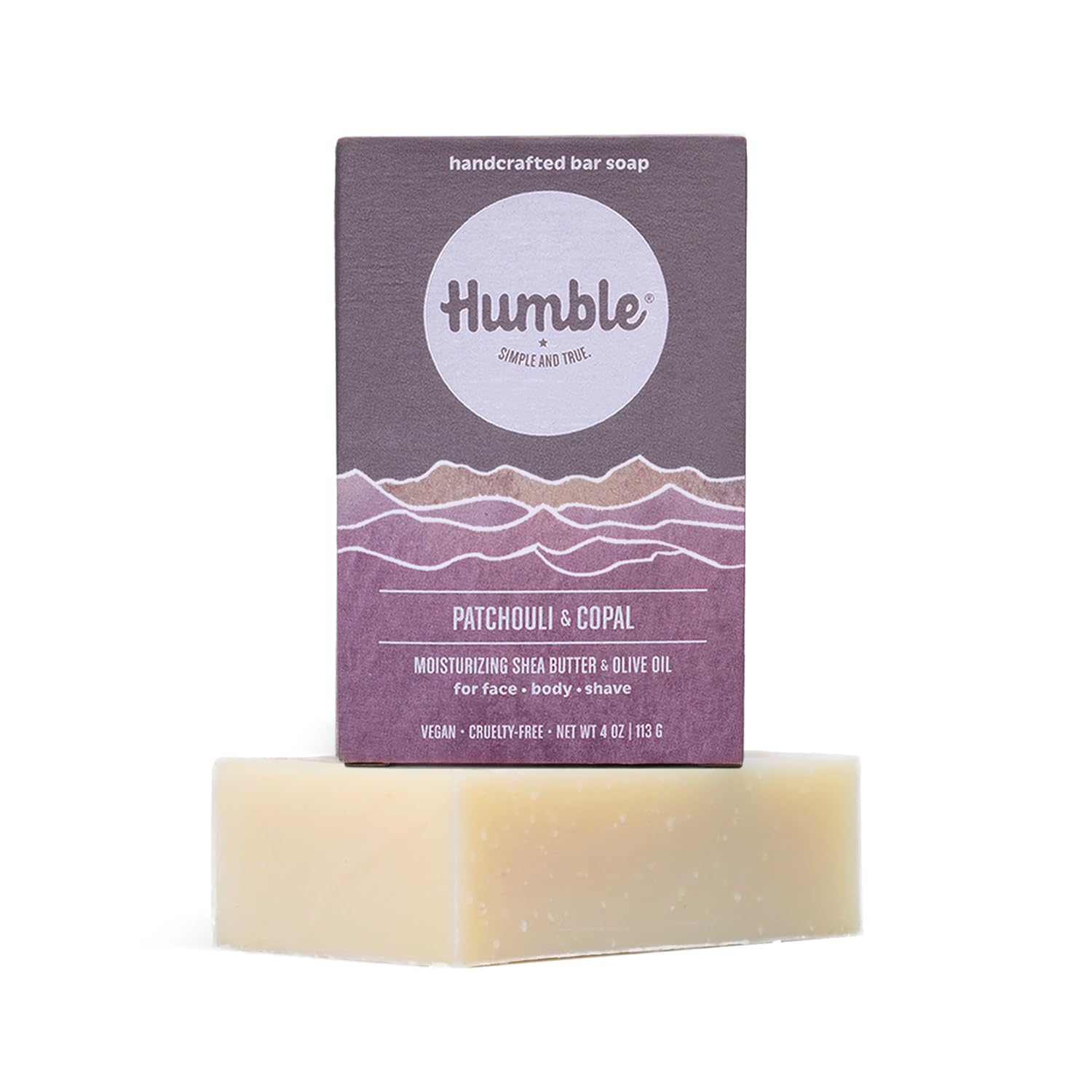 Luxurious bubbles and rich lather from patchouli-copal soap.