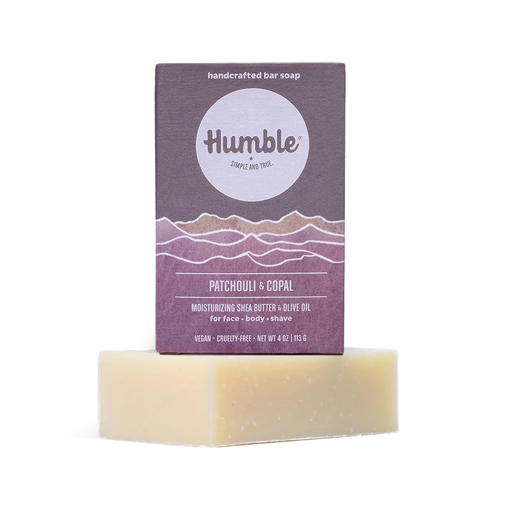 Luxurious bubbles and rich lather from patchouli-copal soap.