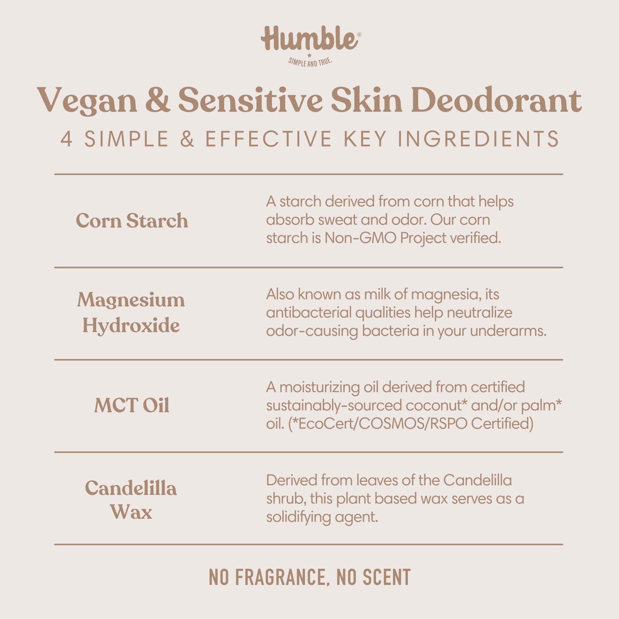 Humble Brands three-pack aluminum-free deodorants side view