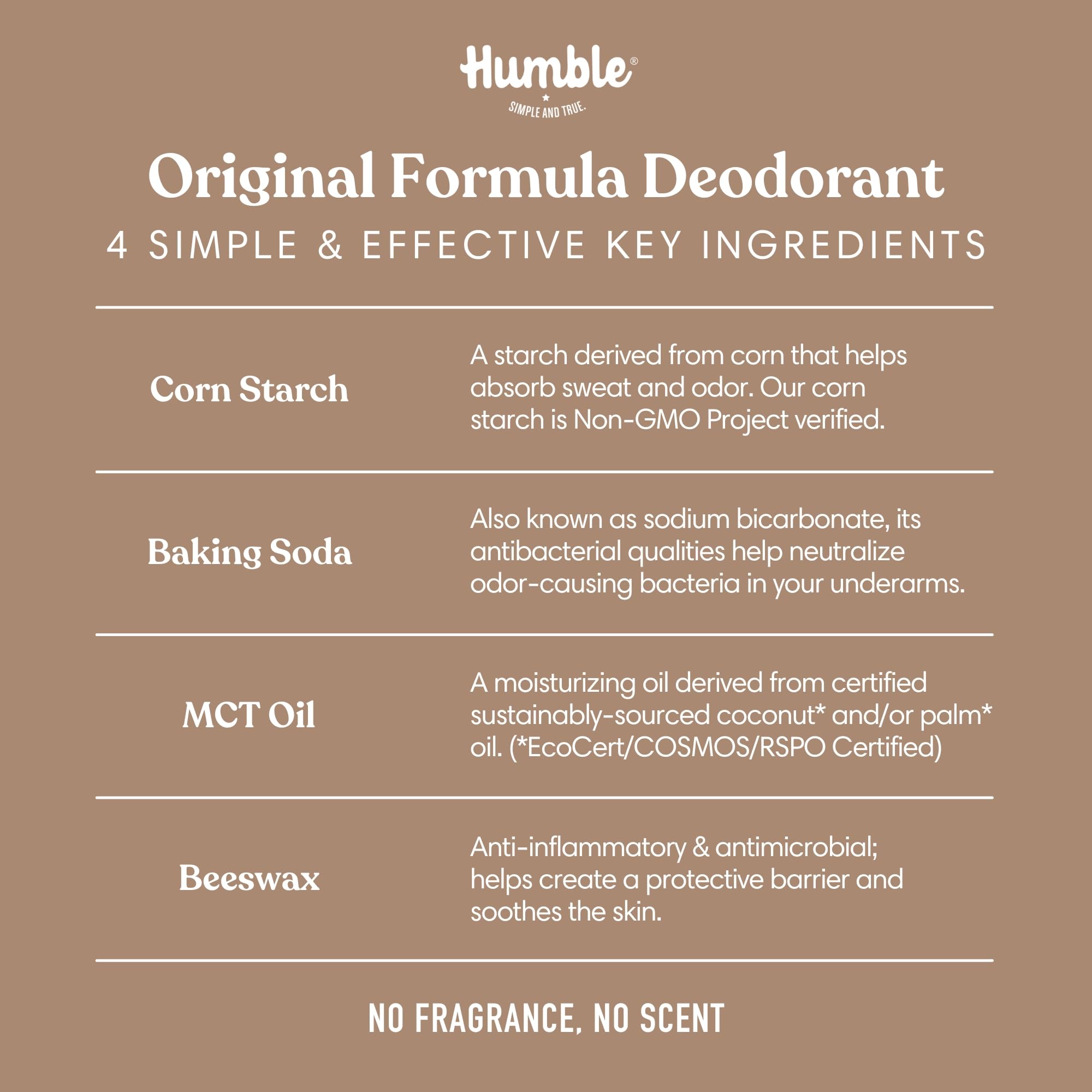 HUMBLE BRANDS zesty-earthy scent note for a fresh, unisex aroma.