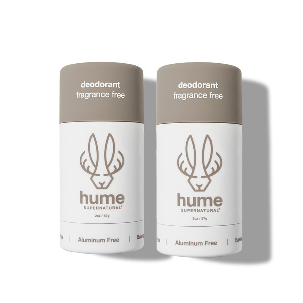Hume Supernatural aluminum-free packaging for clean daily use and easy portability