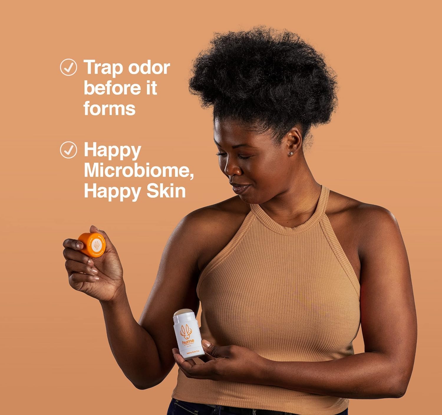 Hume Supernatural clear-stick design demonstrates sweat-free confidence throughout the day