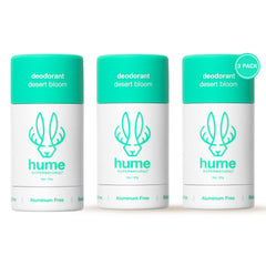 Hume Supernatural Desert Bloom roll-on bottle with aluminum-free formula for sensitive skin.