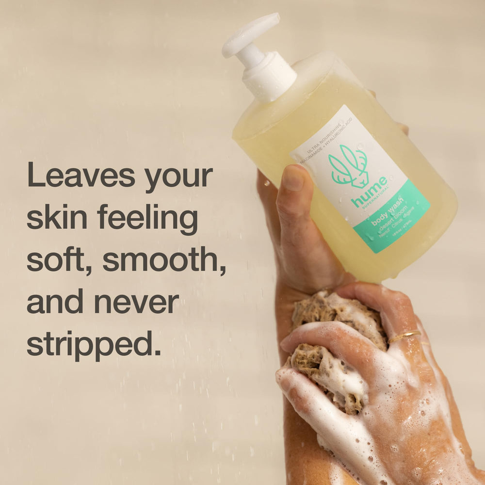 HUME SUPERNATURAL Desert Bloom shower scene for daily refreshment.