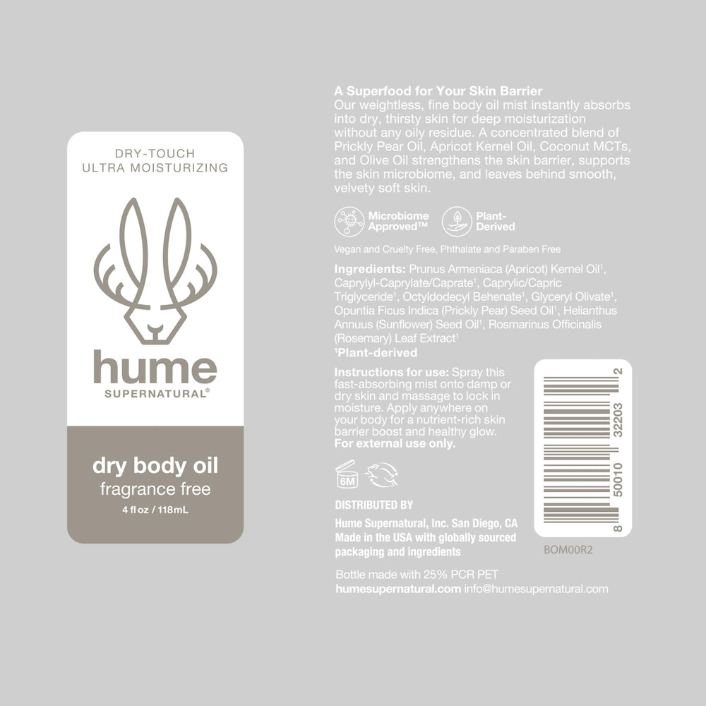 HUME SUPERNATURAL glow and softness after use on skin.