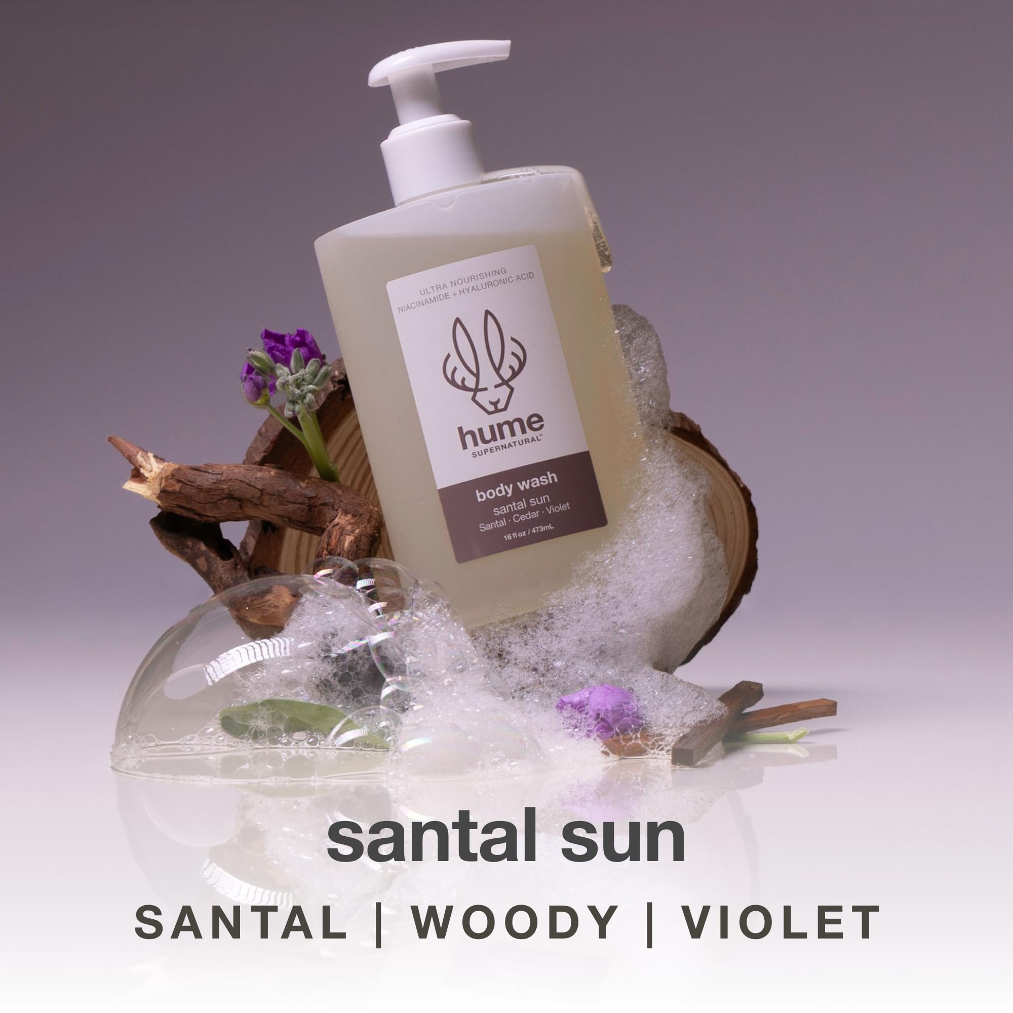 Hume Supernatural Post-exercise routine with this soothing body wash for rejuvenation.