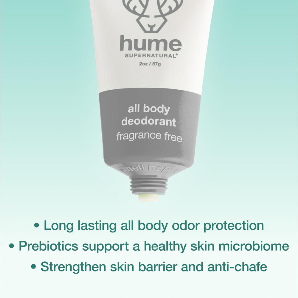 HUME SUPERNATURAL travel-friendly packaging for on-the-go freshness