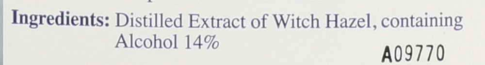 Humphreys Witch Hazel on cotton pad for soothing facial refreshment.