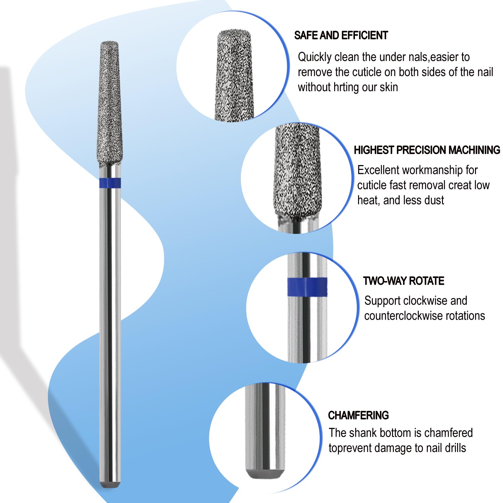 HungGato diamond bit with low heat for smooth polishing