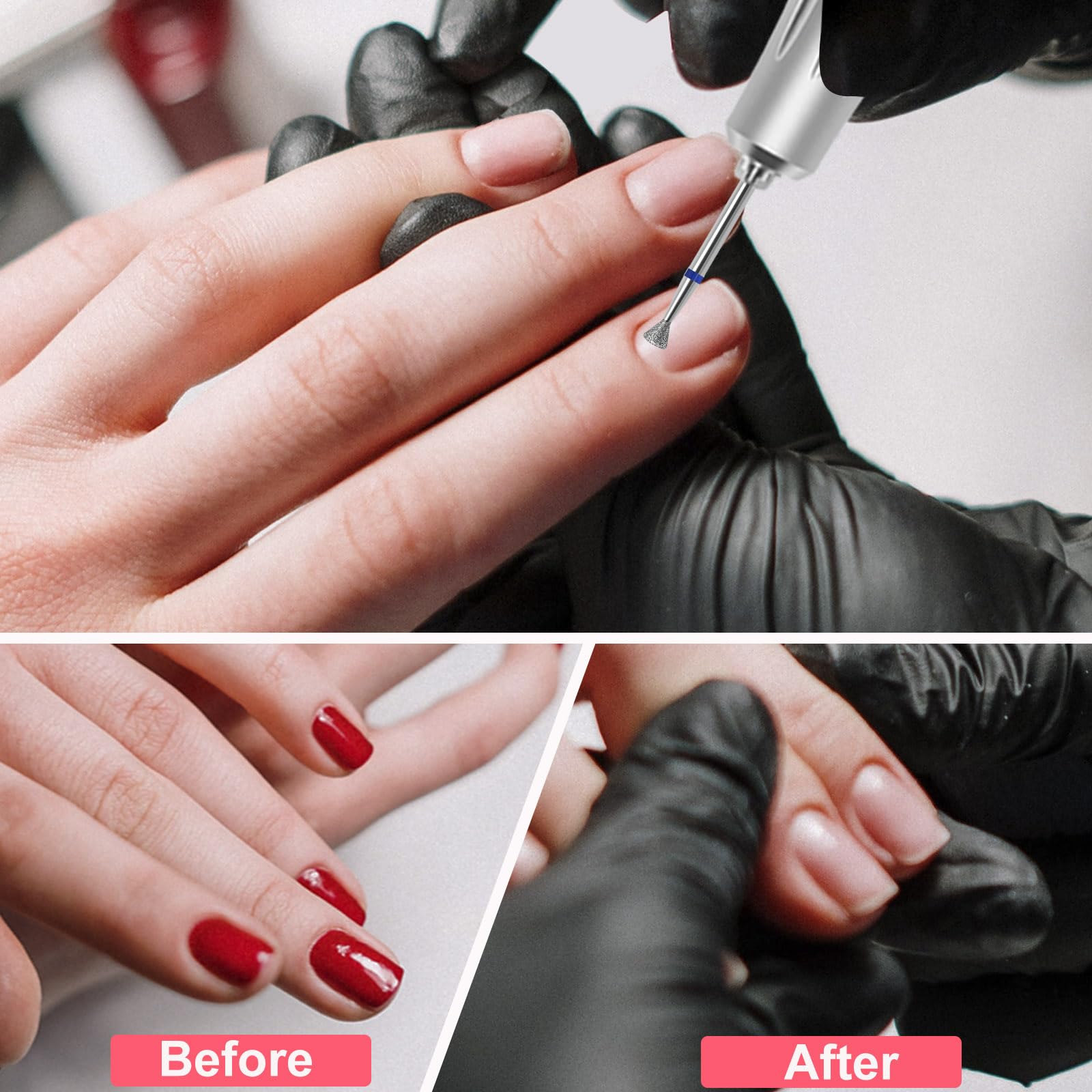 HungGato diamond bit polishes hard gel and acrylic for smooth nail finishes.