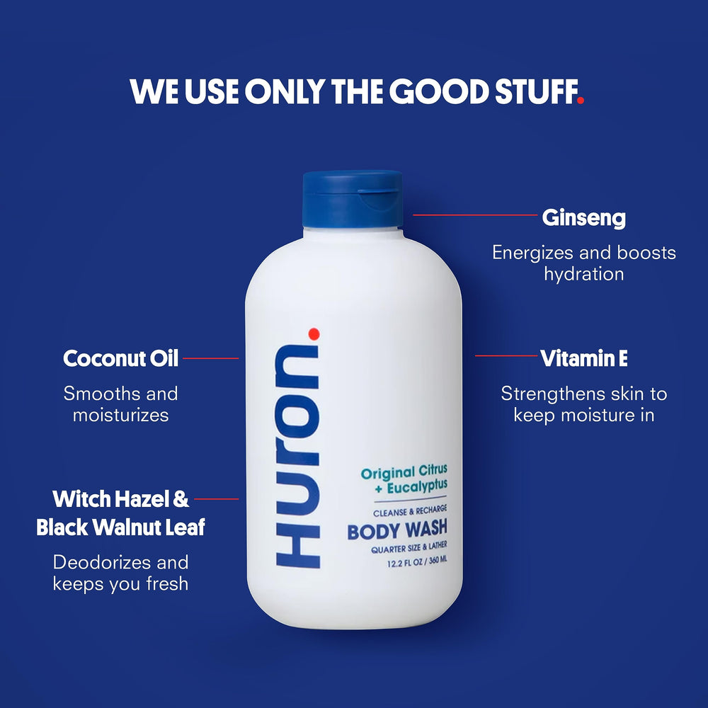 Huron 2-pack packaging highlighting vegan, cruelty-free formula.