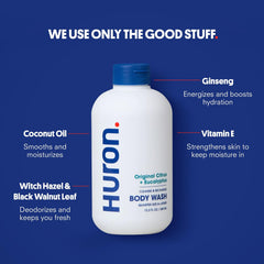 Huron 2-pack packaging highlighting vegan, cruelty-free formula.