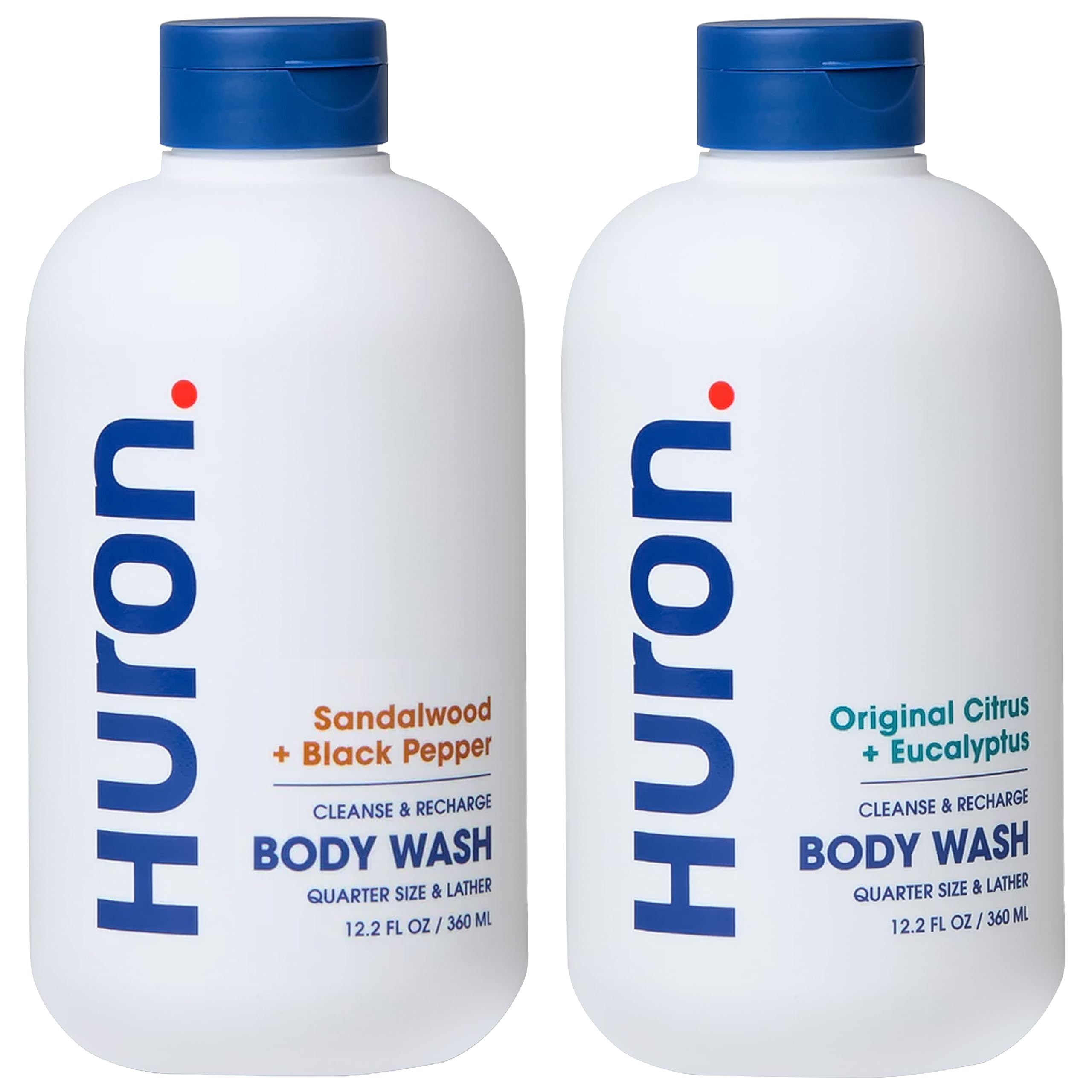 Huron Citrus Eucalyptus bottle shows refreshing scent for energized mornings.