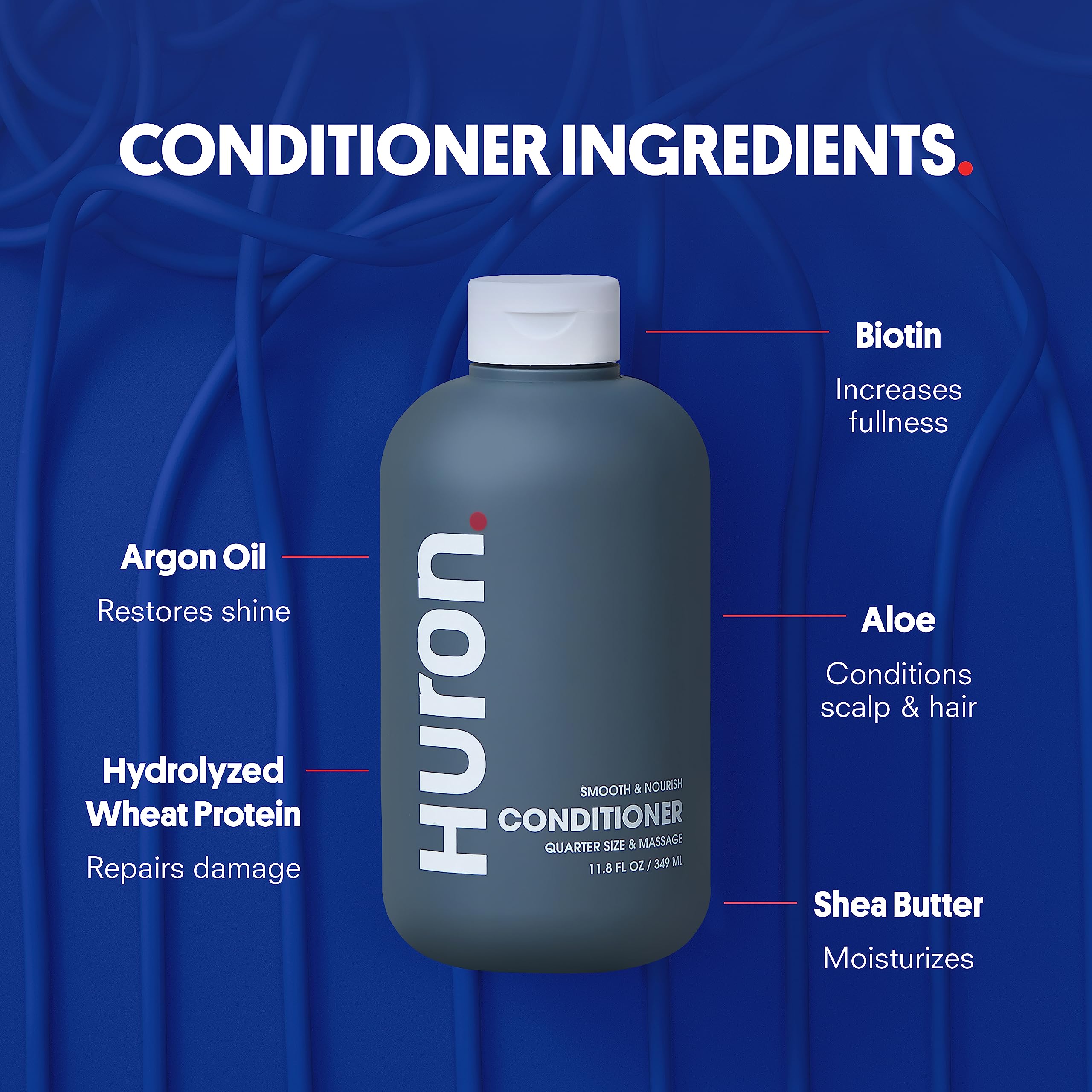 Huron Hair Duo daily routine image promotes quick morning cleanse.