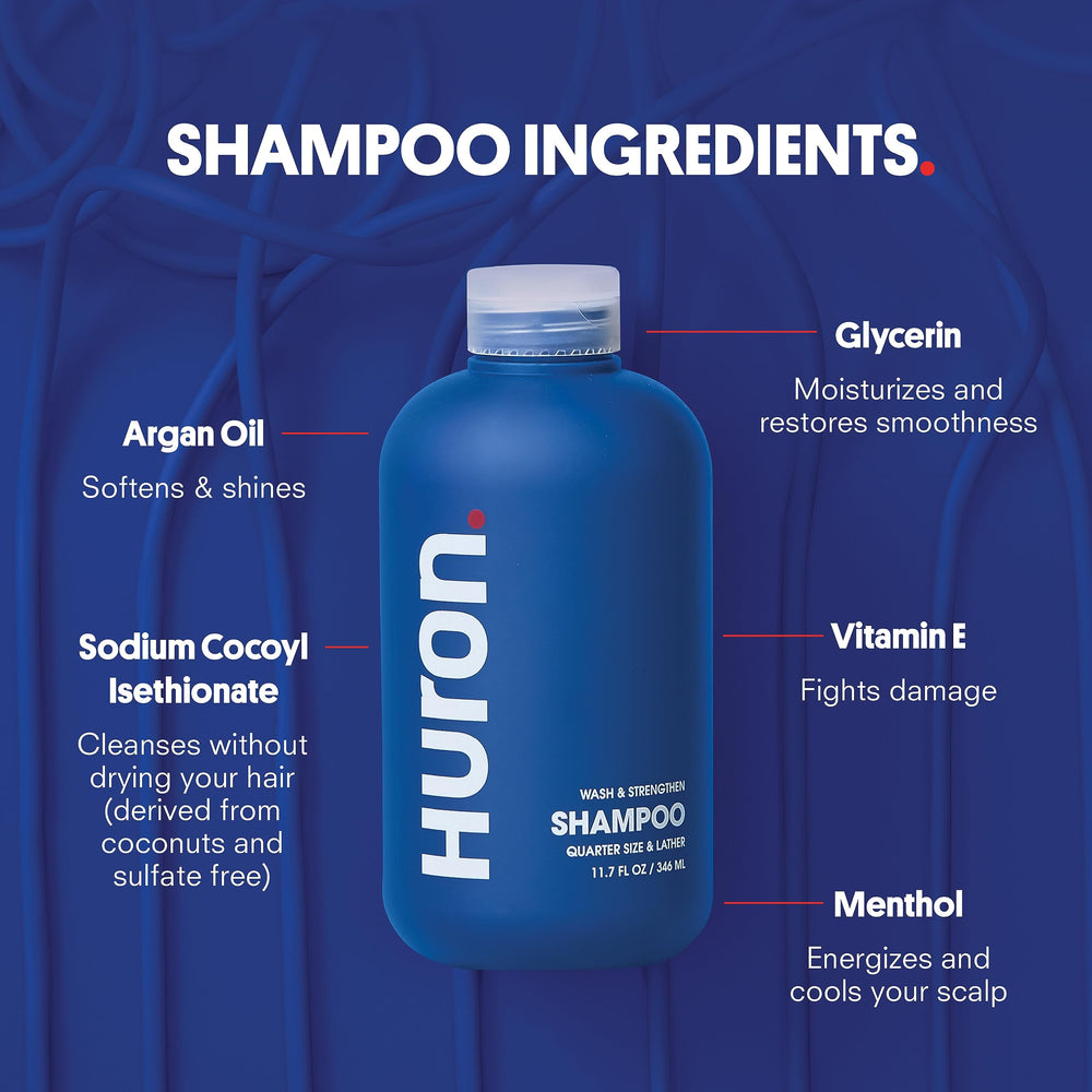 Huron Hair Duo sulfate-free formula supports gentle cleansing.