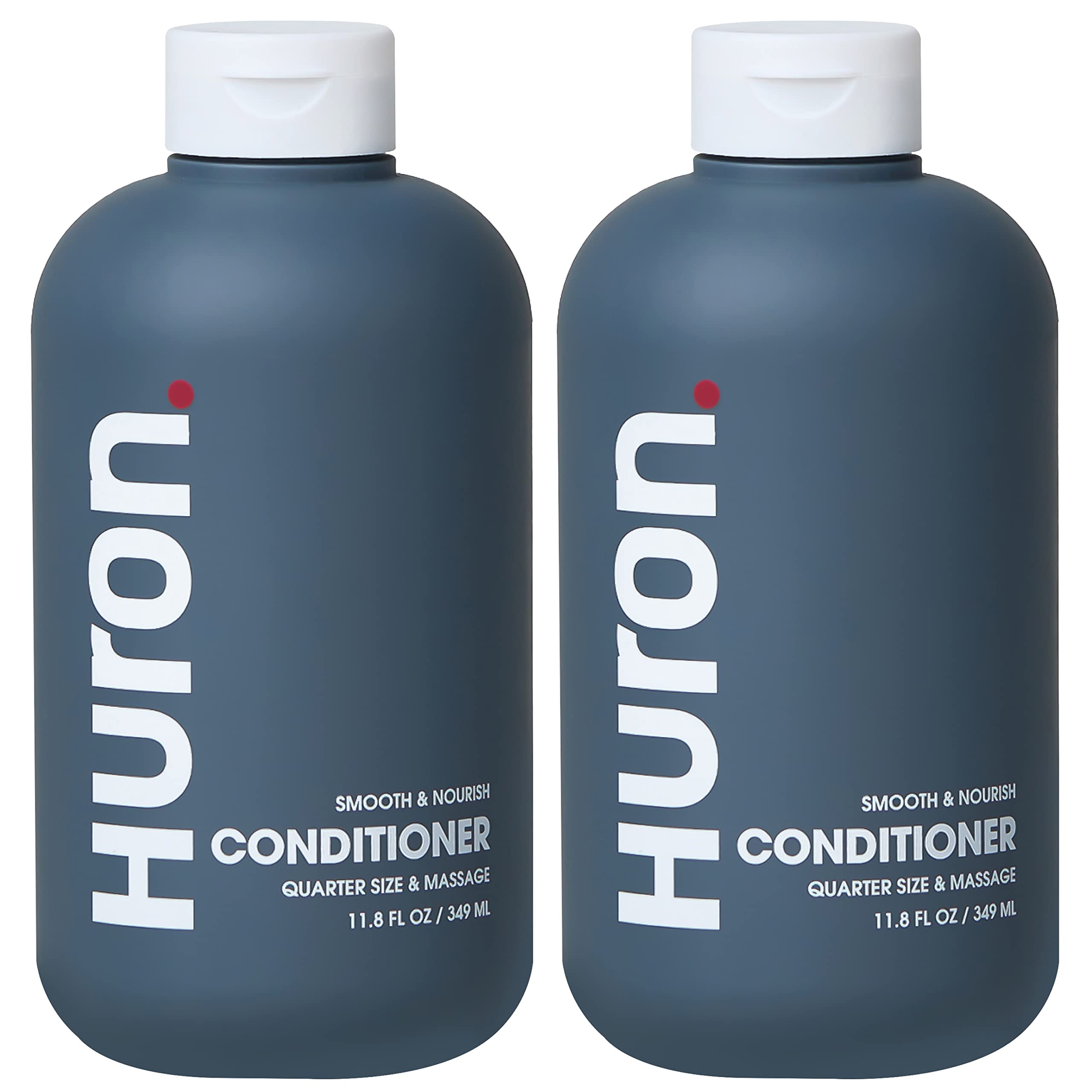 Huron Men’s Conditioner bottle front highlights lightweight hydration for frizz control.