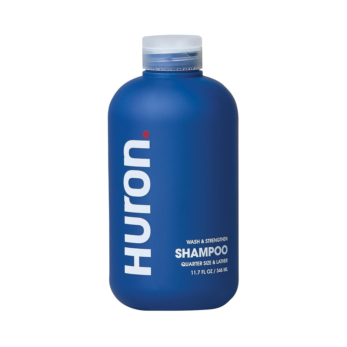 Huron Men's Shampoo bottle showing the hydrating formula for daily refreshment