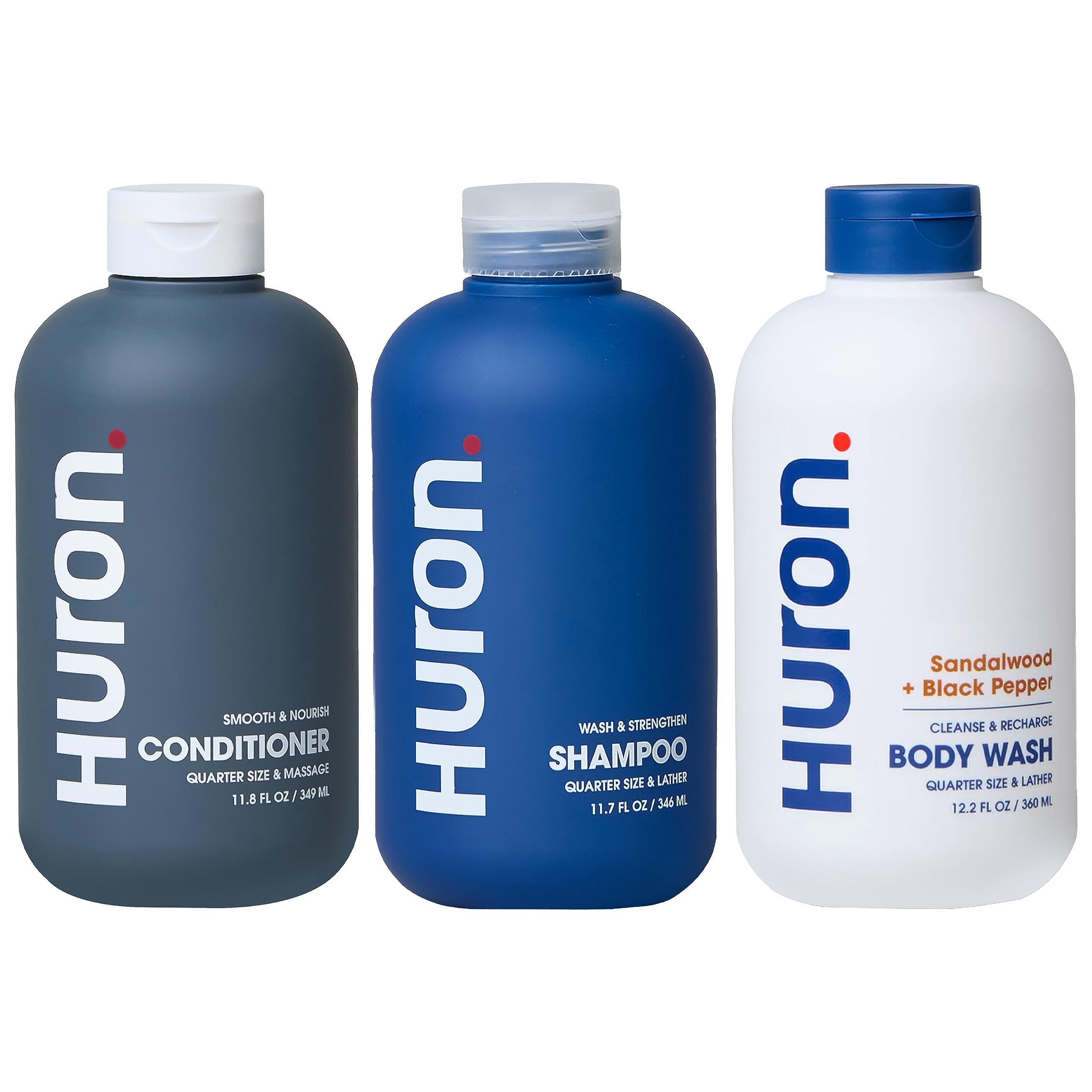 Huron Shower Kit shampoo bottle with hydrating formula for daily hair care