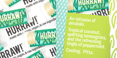 Hurraw ingredients label highlights organic vegan raw formula