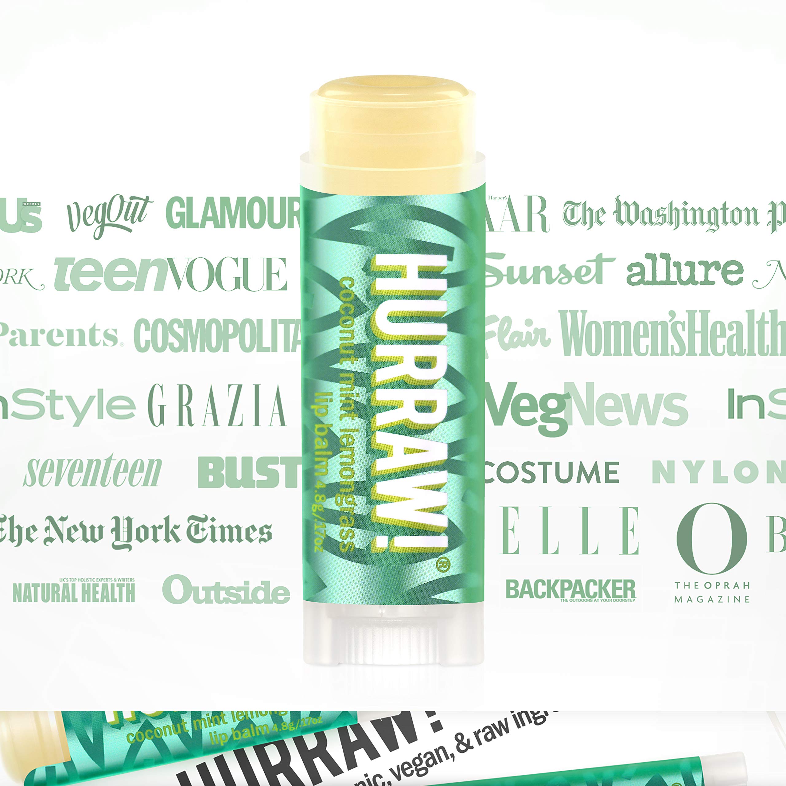 Scent close-up lemongrass and peppermint on Hurraw balm