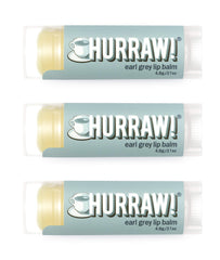 HURRAW Earl Grey lip balm 3pack box, compact hydration on the go