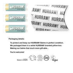 HURRAW Earl Grey lip balm tubes side view, smooth glide for daily lips