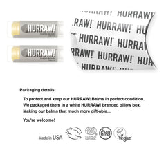 Hurraw Licorice lip balm packaging box shows eco-friendly packaging.