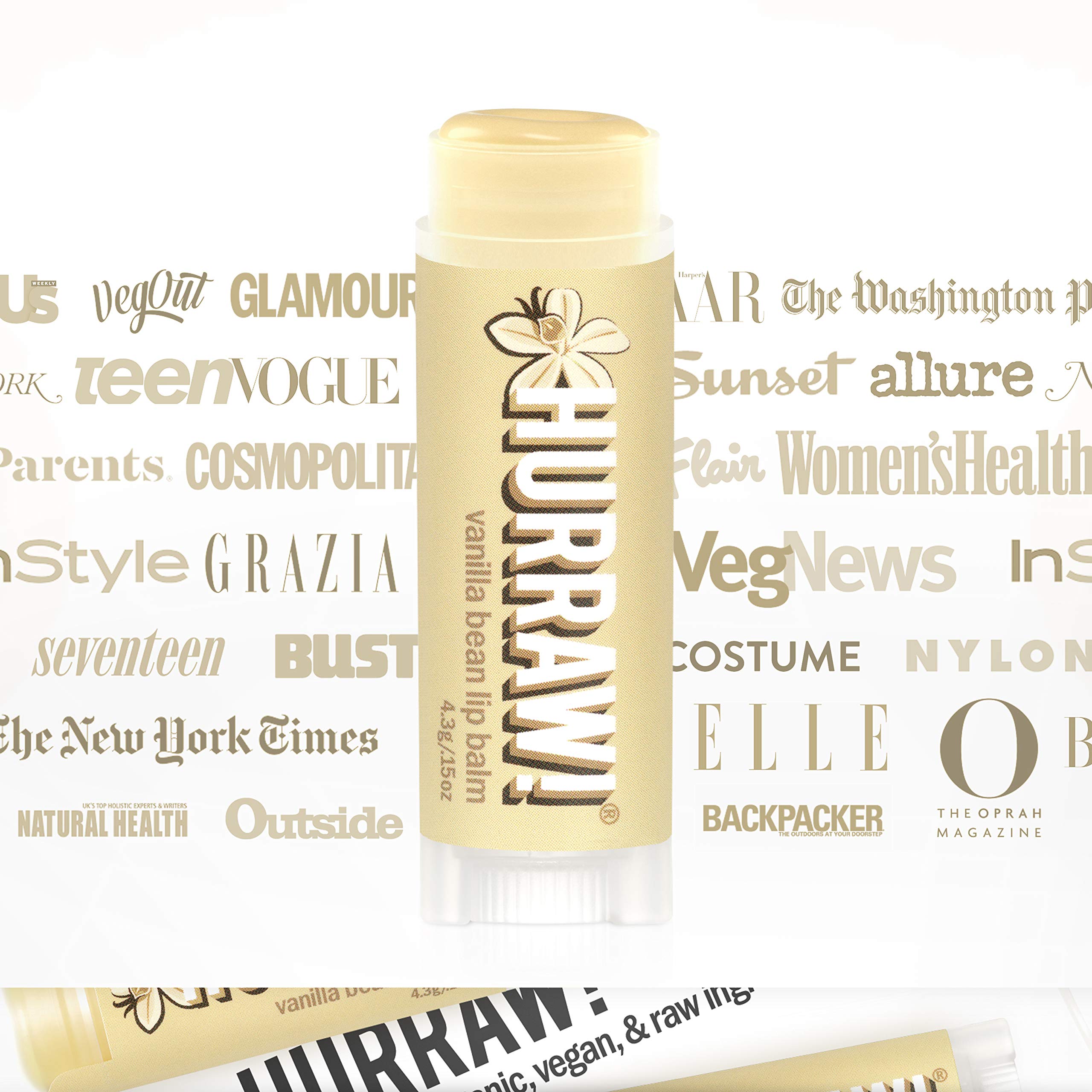 Hurraw! Vanilla bean detail highlights slow maturation for richer flavor.