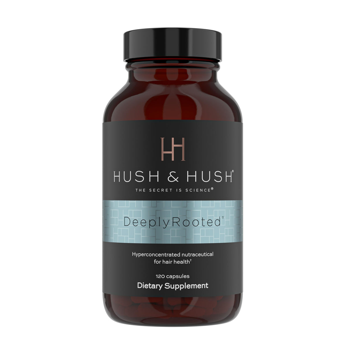 Hush & Hush DeeplyRooted capsules ready for daily use toward stronger, healthier hair.