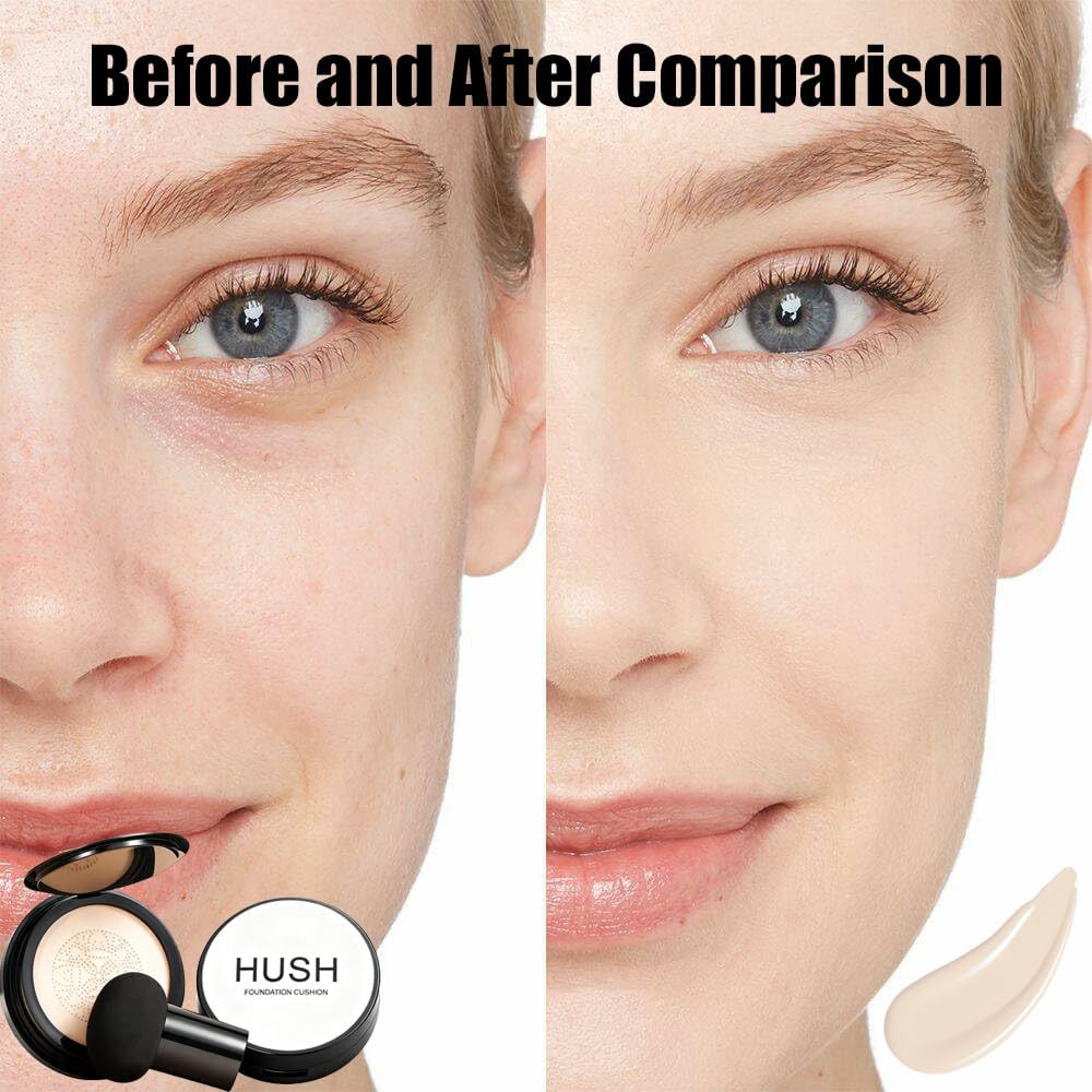 Hush Makeup Hyaluronic acid hydration formula keeps skin moisturized and comfortable