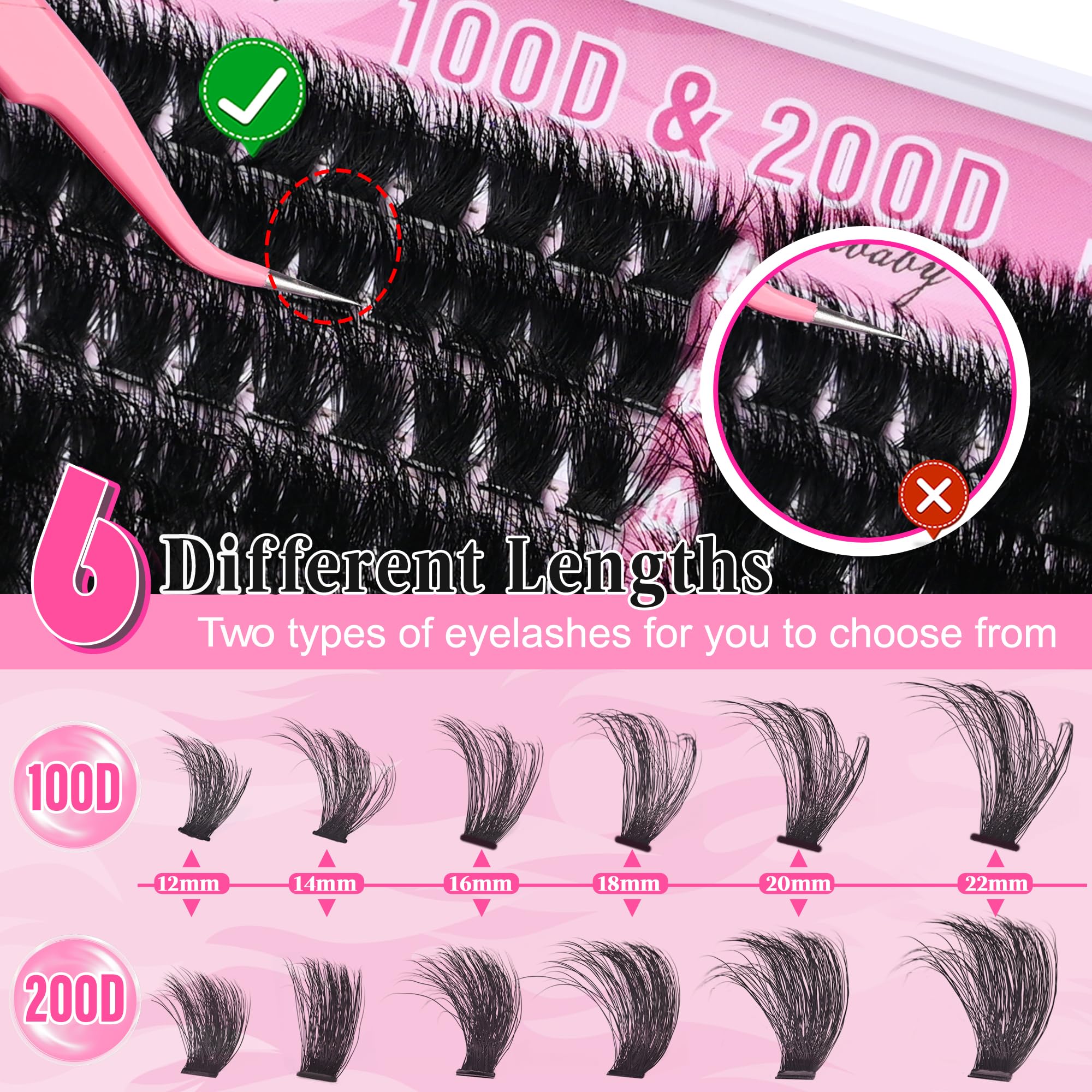 Hushlibaby fluffy wispy finish for a cloud-like lash look.