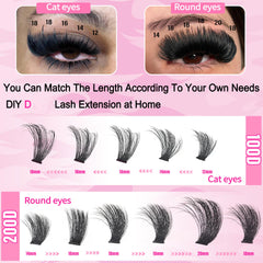 Hushlibaby lash clusters D-curl lift for bold, long-lasting definition.