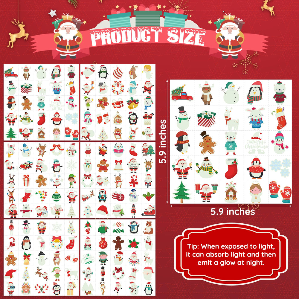 Huskein 150-designs Christmas tattoos showcasing diverse designs for decoration