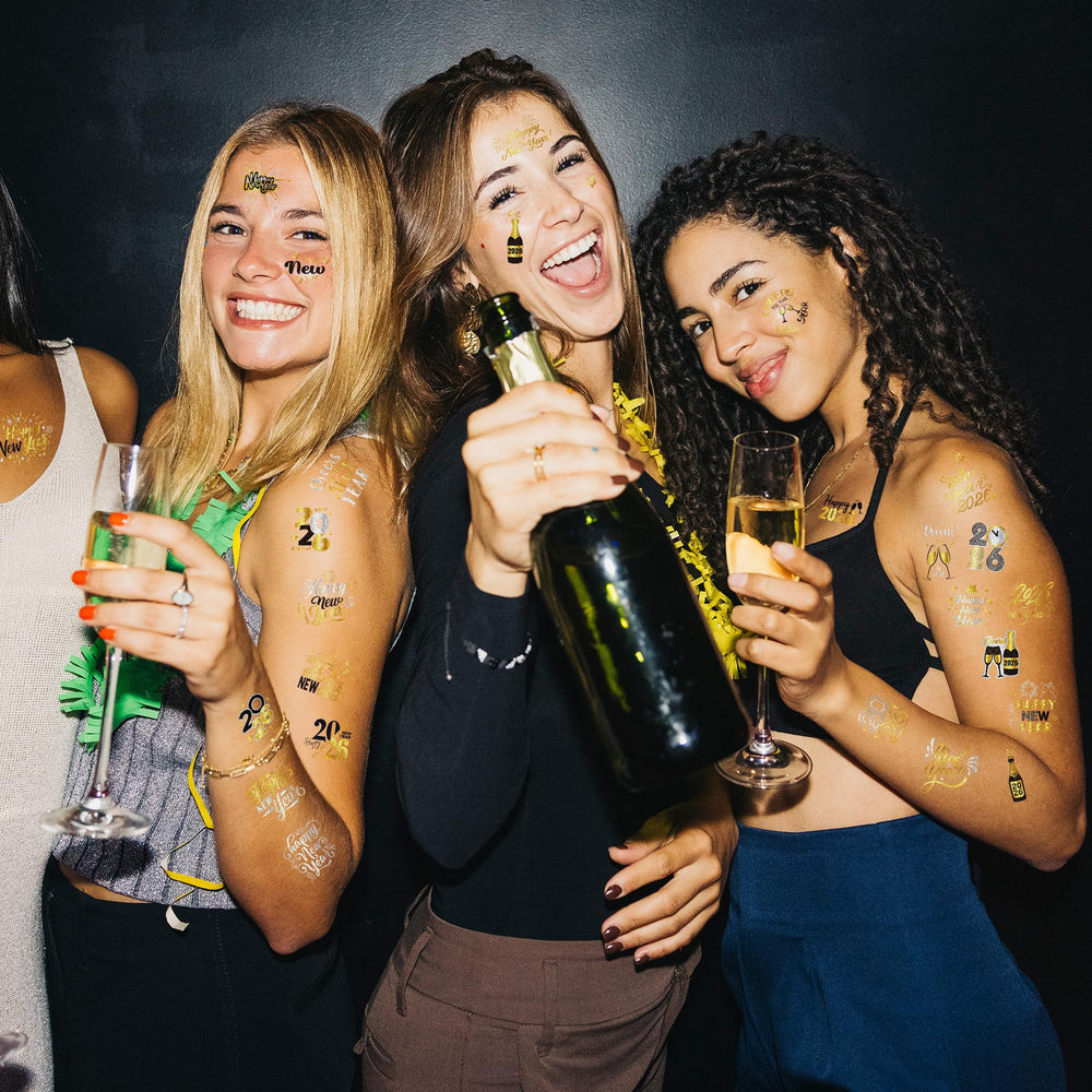 Huskein waterproof non-toxic tattoos withstand lively celebrations.