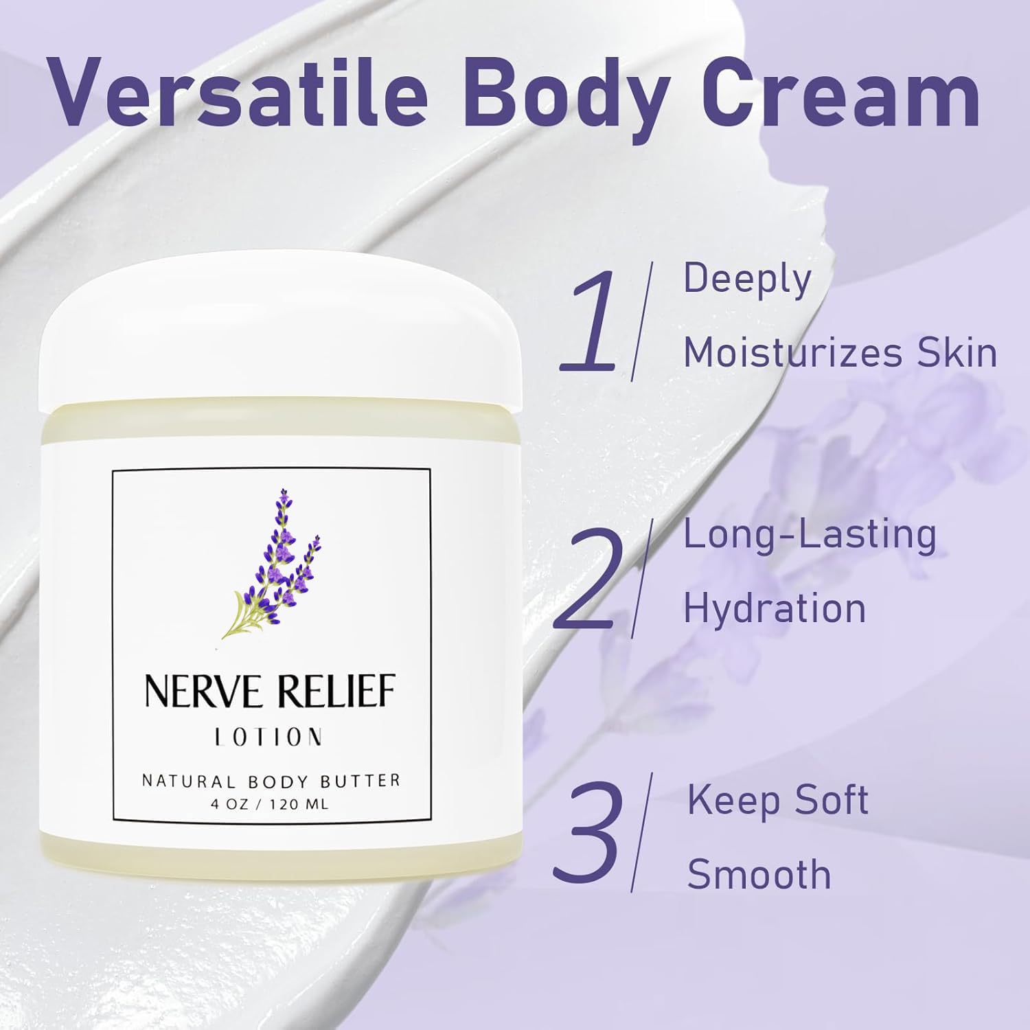 HUSPUR Neuropathy Cream provides hydration for skin, encouraging softness.