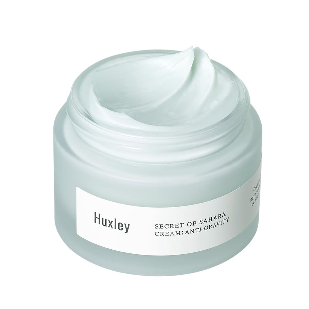 Huxley cactus extract hydration detail with beta glucan and hyaluronic acid.