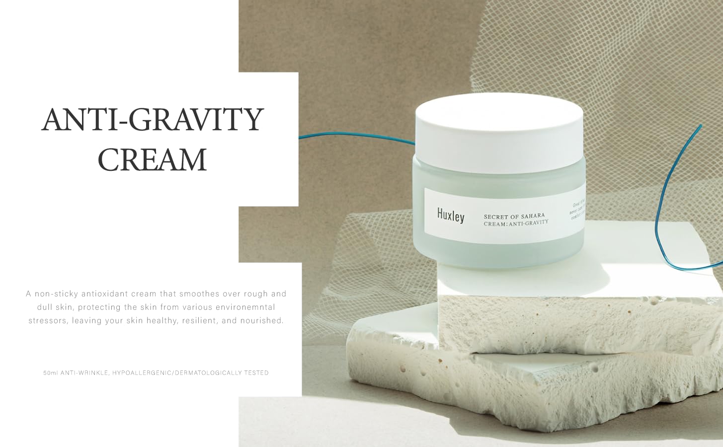 Huxley Secret of Sahara beta glucan detail highlights moisture support.