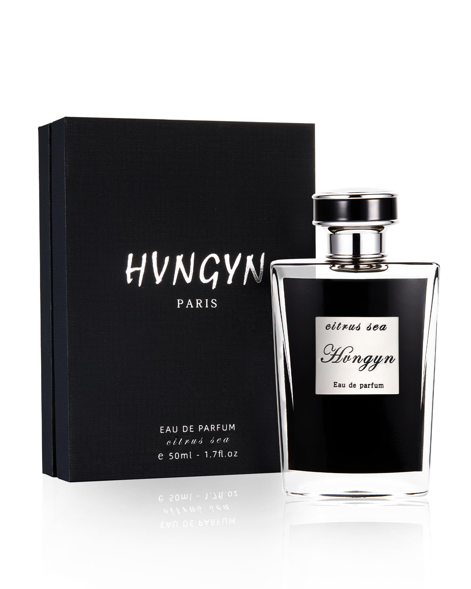 Hvngyn Aqua di Gio-inspired bottle front, premium men's fragrance design.