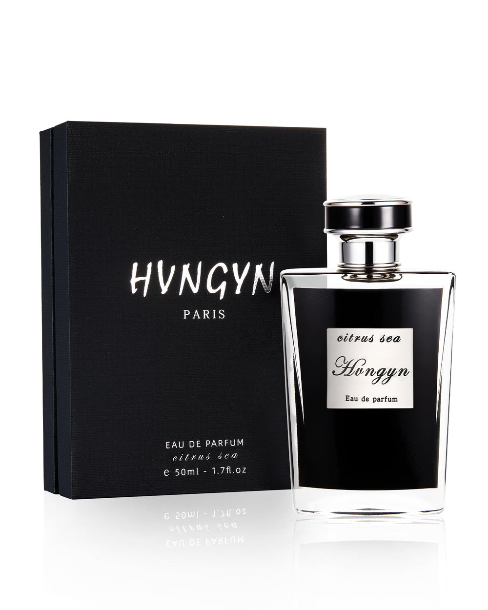 Hvngyn Aqua di Gio-inspired bottle front, premium men's fragrance design.