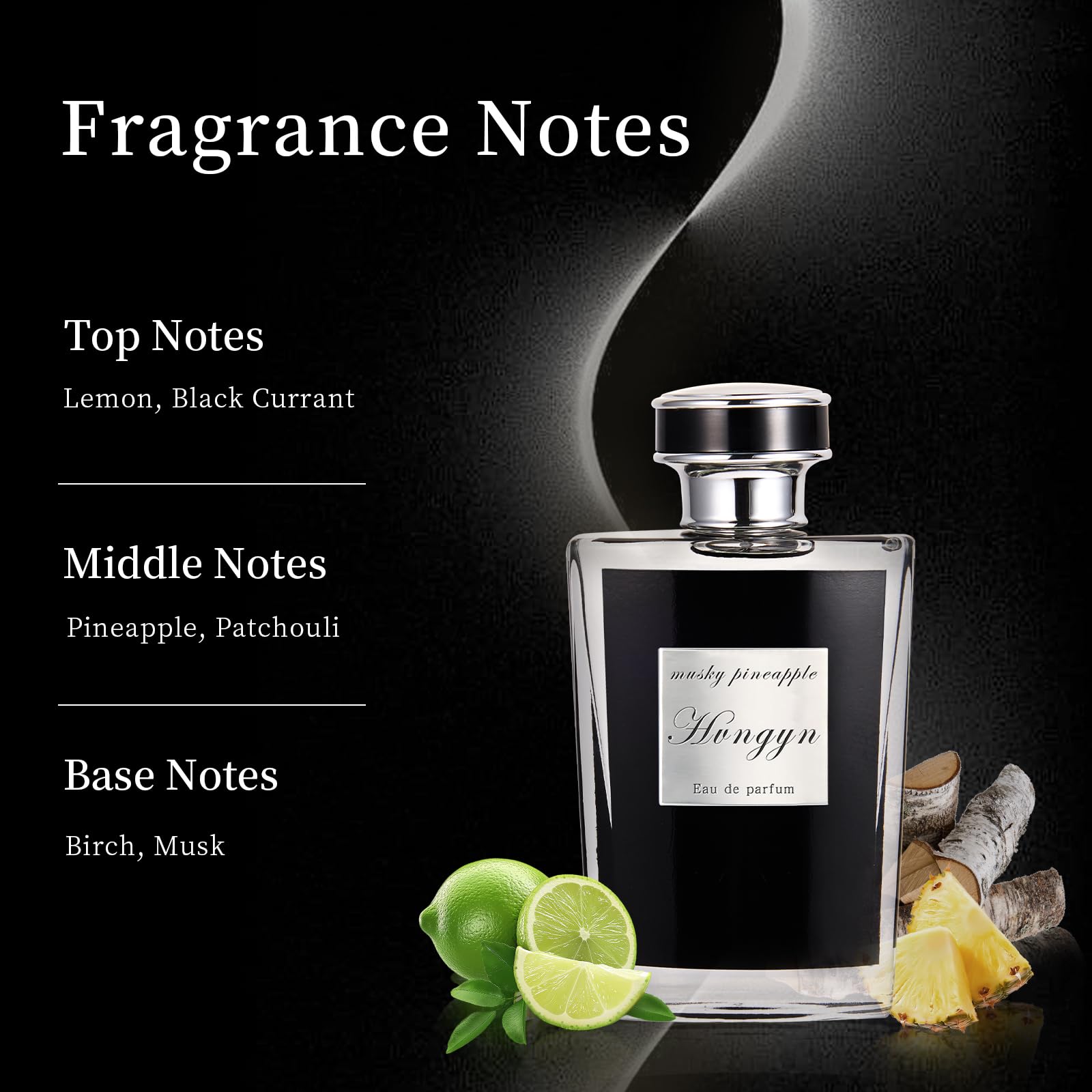 Hvngyn Musky Pineapple bottle side reveals elegant design and adventurous notes