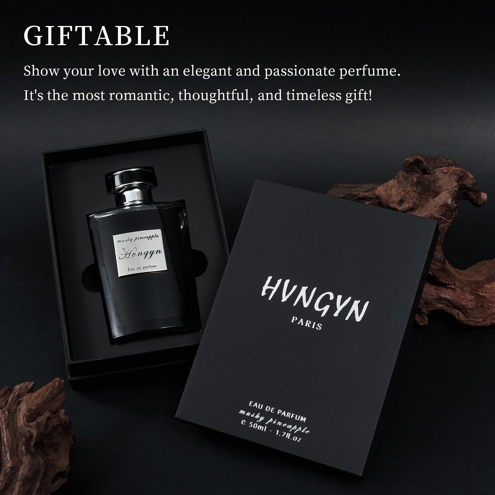 Hvngyn Musky Pineapple luxury label conveys premium fragrance heritage