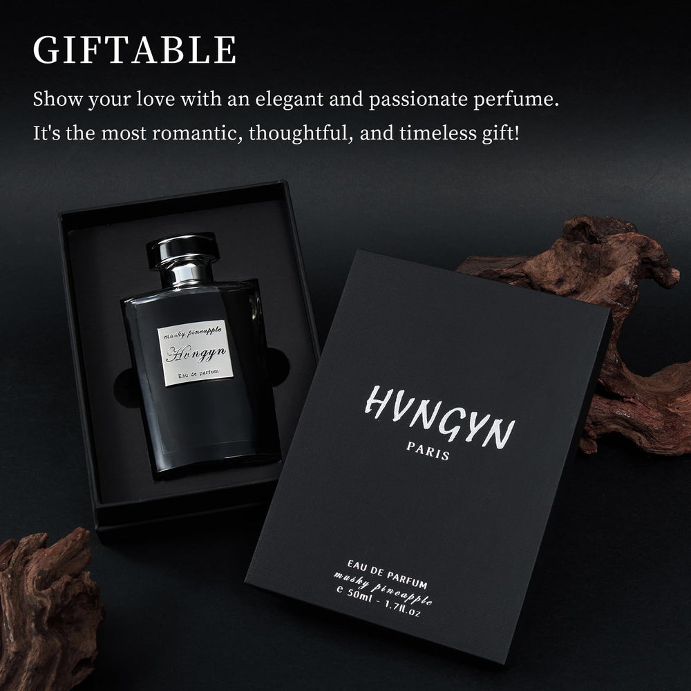 Hvngyn Musky Pineapple luxury label conveys premium fragrance heritage