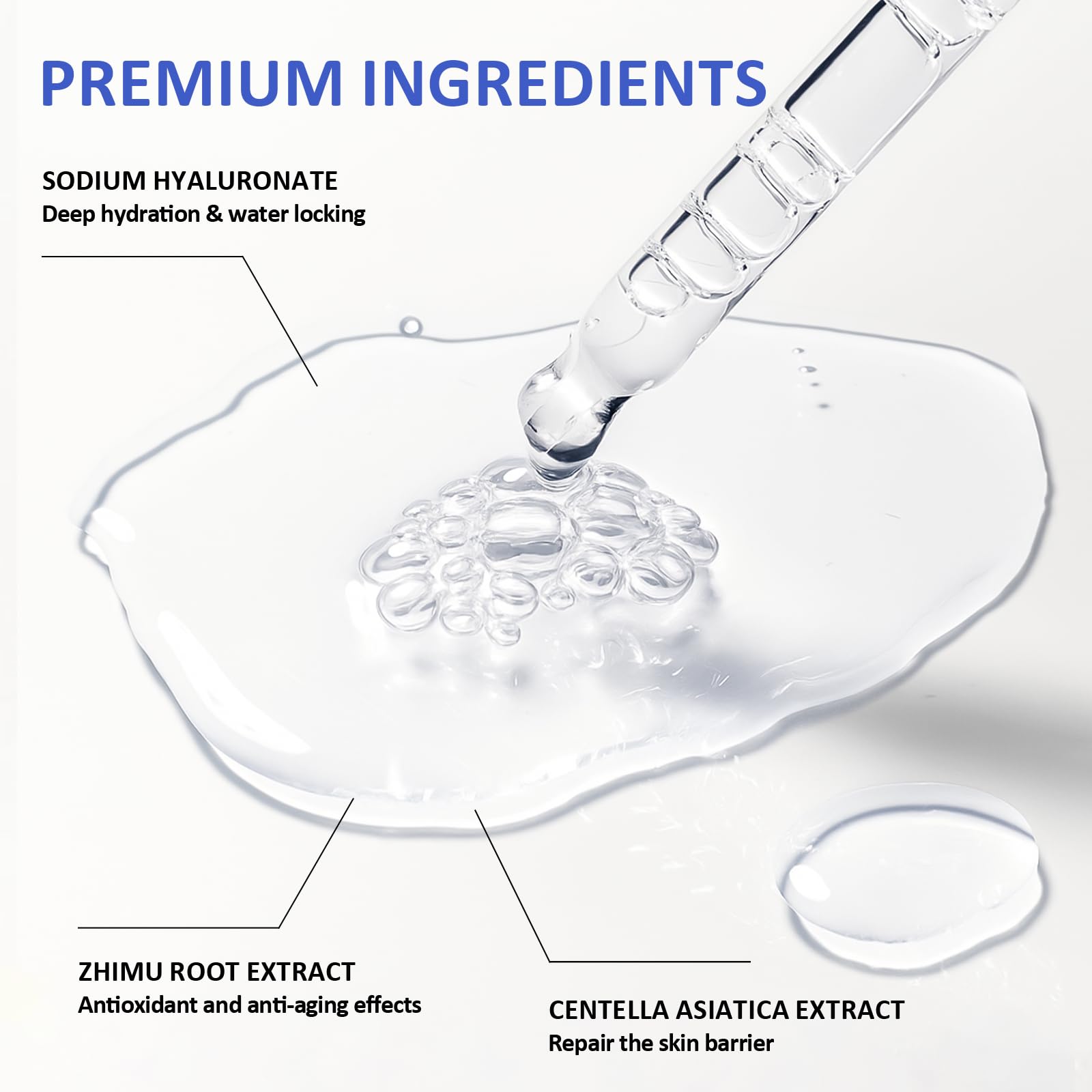 HWGIZP Volufiline Serum texture close-up showing lightweight, non-greasy feel.