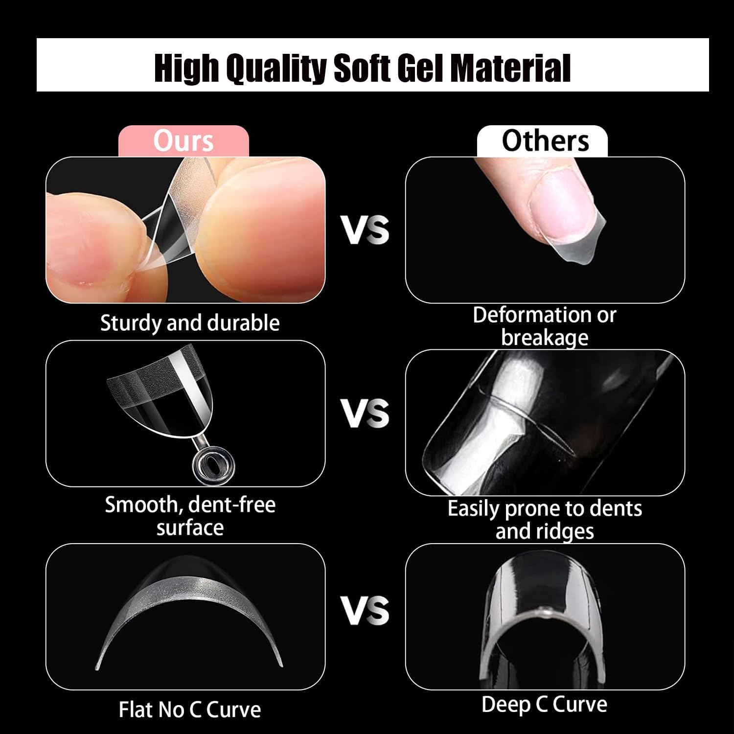 HWHUNO easy to apply nail tips suitable for beginners and pros