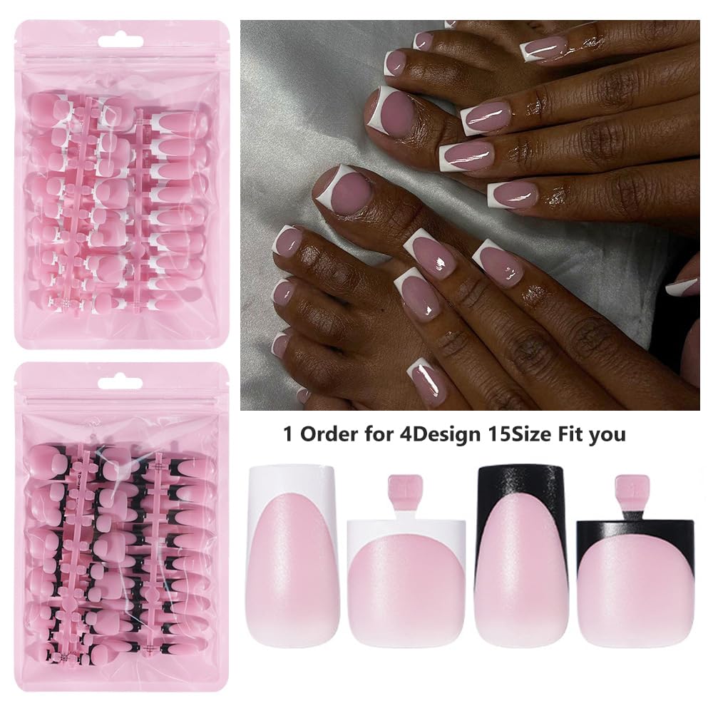 HWHUNO full cover square tips provide durable nail enhancements