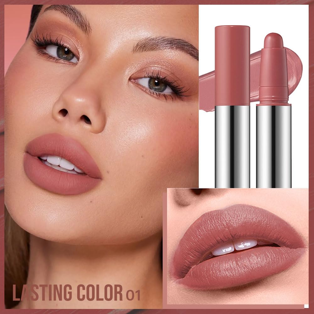 Hxssll Deep Rosewood Lip Crayon adds rich depth with smudge-proof performance for evenings.
