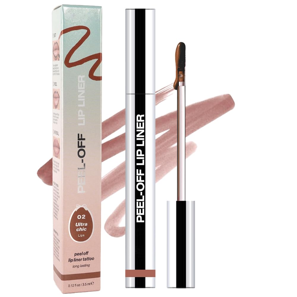 Hxssll matte lip stain peel-off lip liner brown front view for all-day wear.