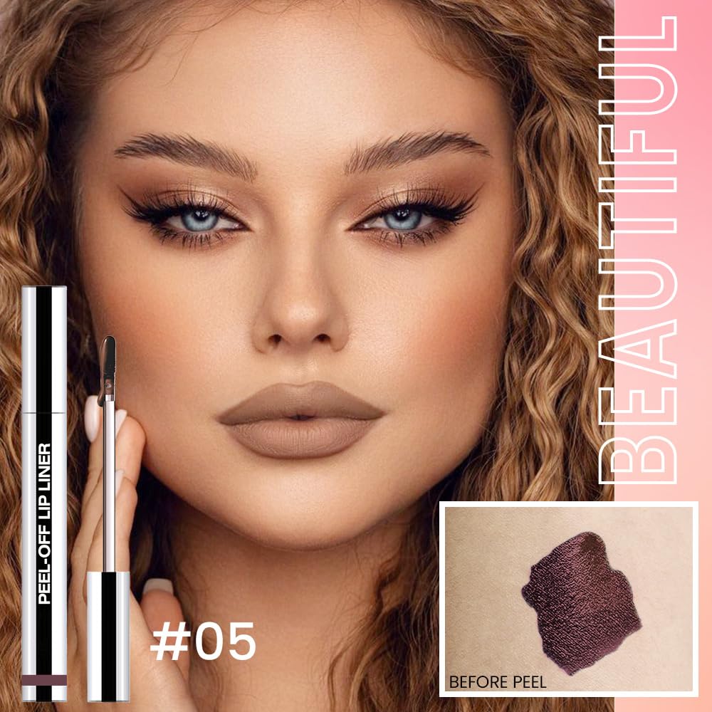 Hxssll peel-off lip stain application close-up demonstrates bold color with easy removal.