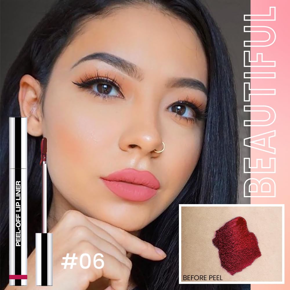 Hxssll peel-off tint application shows quick, mess-free lip color setup.